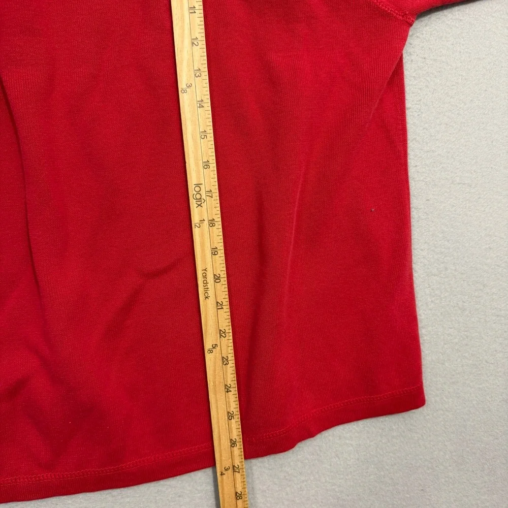Vintage Polo Ralph Lauren Shirt Men XXL Red Long Sleeve V-Neck Pullover Boxy Fit